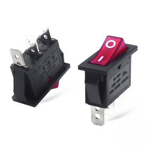 LEVSEB Waterproof Cord Switch Housing With Interchangeable Red Rocker Switch
